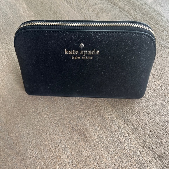 NWT kate spade Black Glitter Shimmy Small Cosmetics Bag NWT - Picture 11 of 11